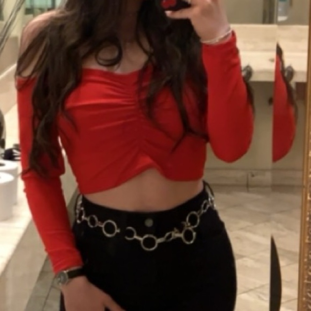 Red crop top size small
